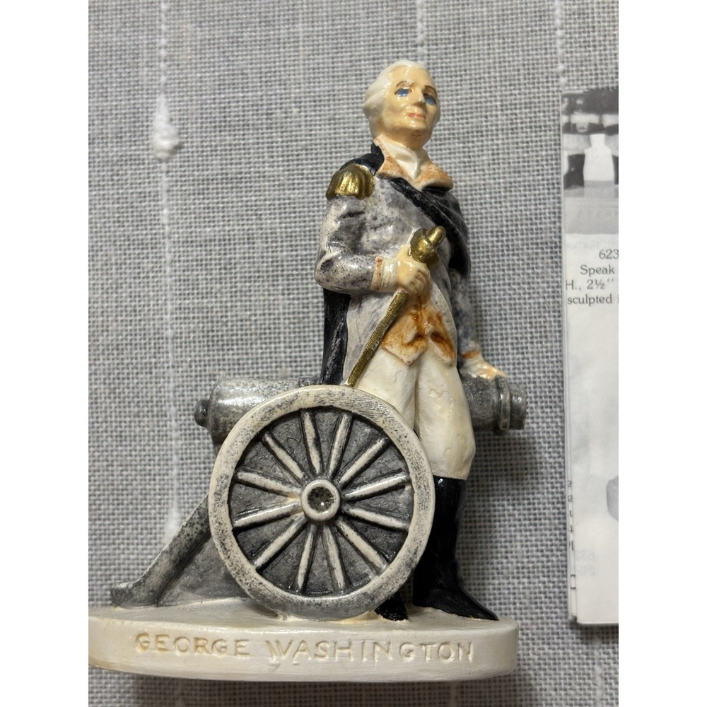 Vintage Sebastian Miniature George Washington 3.75" Figurine Massachusetts W/box
